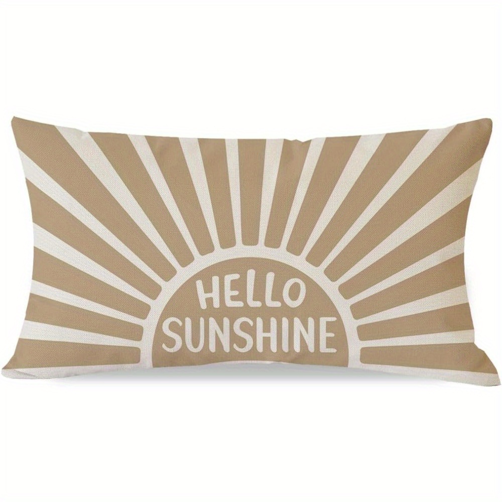 E-shop Beige Outdoor Boho Deko Lendenkissenbezug, Größe 12X20 Zoll, zur Verbesserung der Dekoration Ihres Hauses, Schlafzimmers, Studentenwohnheims,