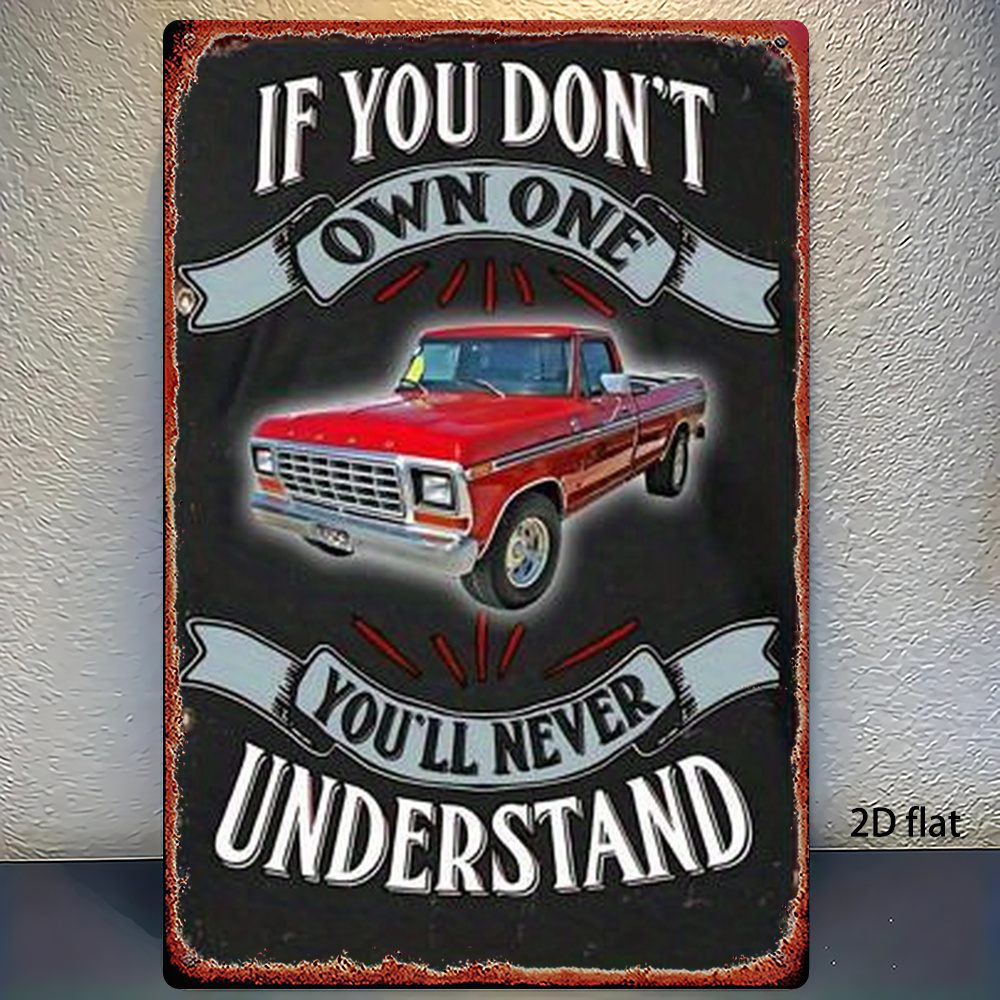 TEMU 2d Flat, 1pc, Metal Sign, Vintage Iron Painting Decorative Poster, 8x12 Inches (20x30cm), Rustic Iron Wall Art, Home, Bar, Garage, Club,