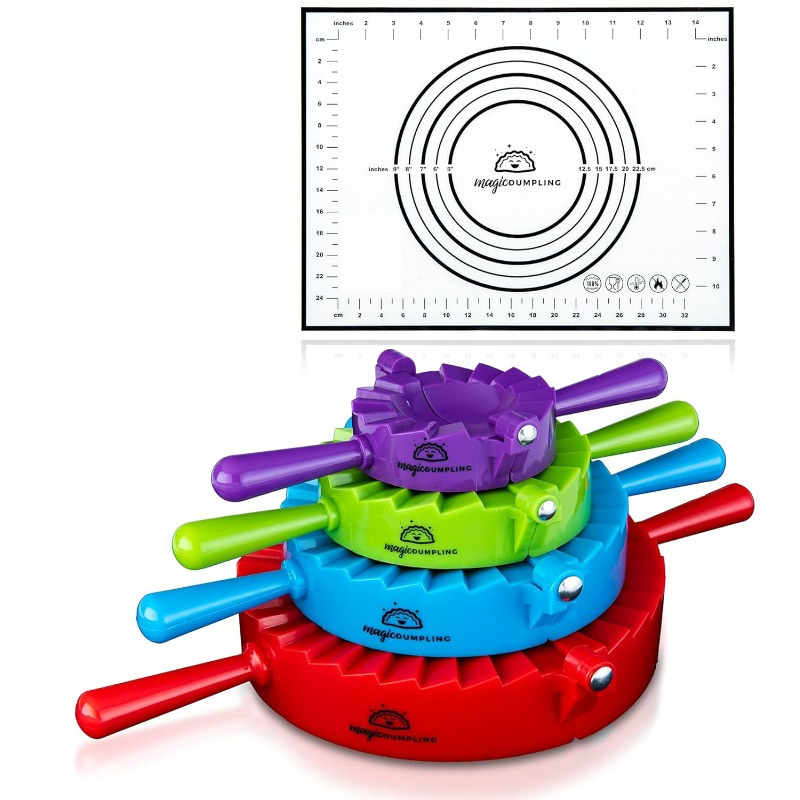 TEMU Multi-functional Plastic Dumpling Machine Set, With Silicone Pad, Dumplings, Meat Pies, Buns, Dumpling Press And Vegetable Cutter, Suitable For Home And Restaurant Use Father Gift