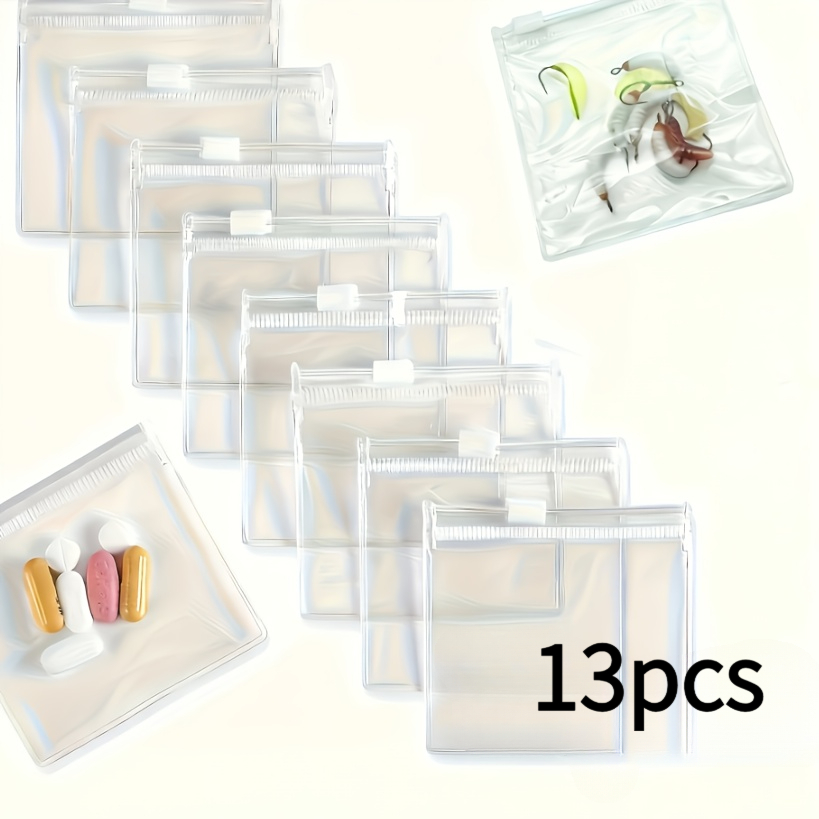TEMU Ensemble de 13 sacs de rangement pour médicaments, sac organisateur de voyage portable pour médicaments, sac de rangement réutilisable pour