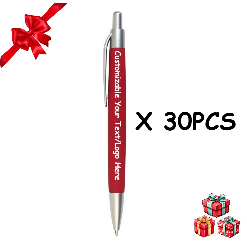 TEMU 30/60 stuks Custom Logo Promotie Pennen | Bulk Groothandel voor Reclame & Bedrijfscadeaus | Hotel Conferentie Benodigdheden | Intrekbare Pennen,