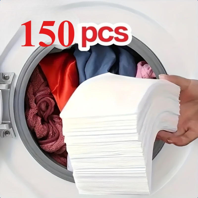 150 pack   sheets for laundry prevents color transfer and protects clothes from fading