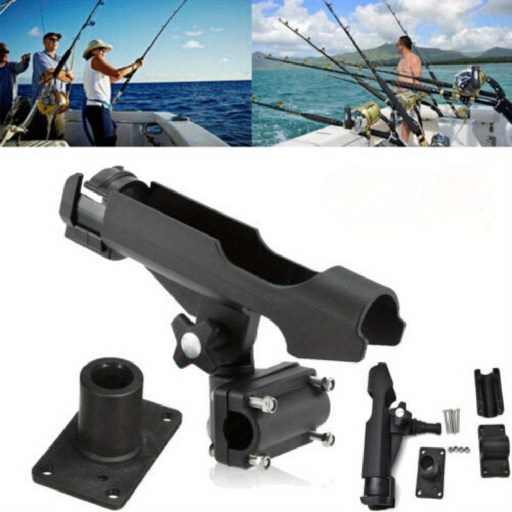 suporte de vara de pesca ajustável em abs   para   na barra lateral do caiaque - design seguro e ergonômico,     à caixa de equipamento,     de  , acessórios para caiaque