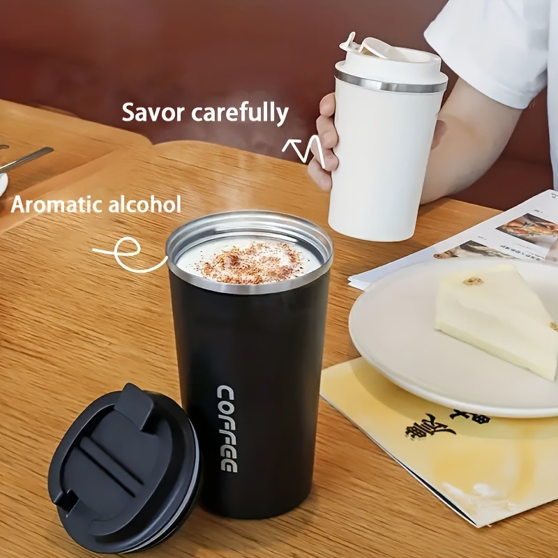 double wall insulated stainless steel travel mug 380ml 12 85oz leak proof touch sensitive temperature display portable camping car cup for hot cold drinks reusable holiday gift pa material 9