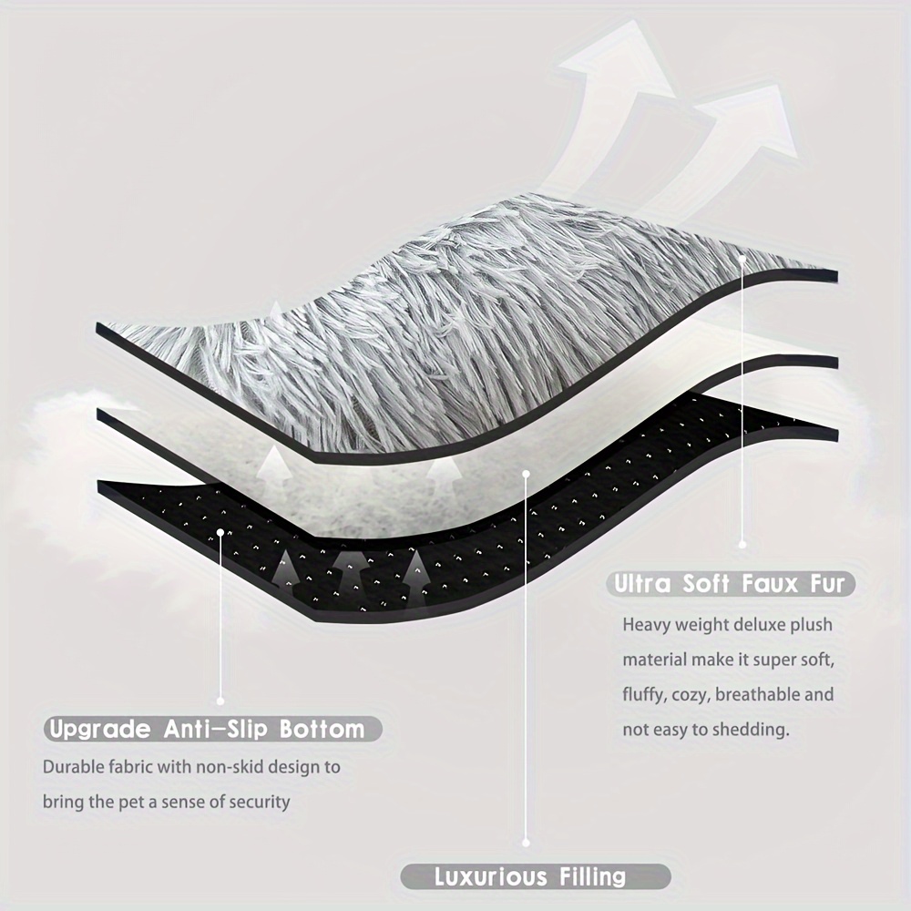 cozy polyester dog bed with removable cover soft warm and easy to   for cats and dogs of all sizes   gift pet bed plush dog bed detachable cover Product details 3