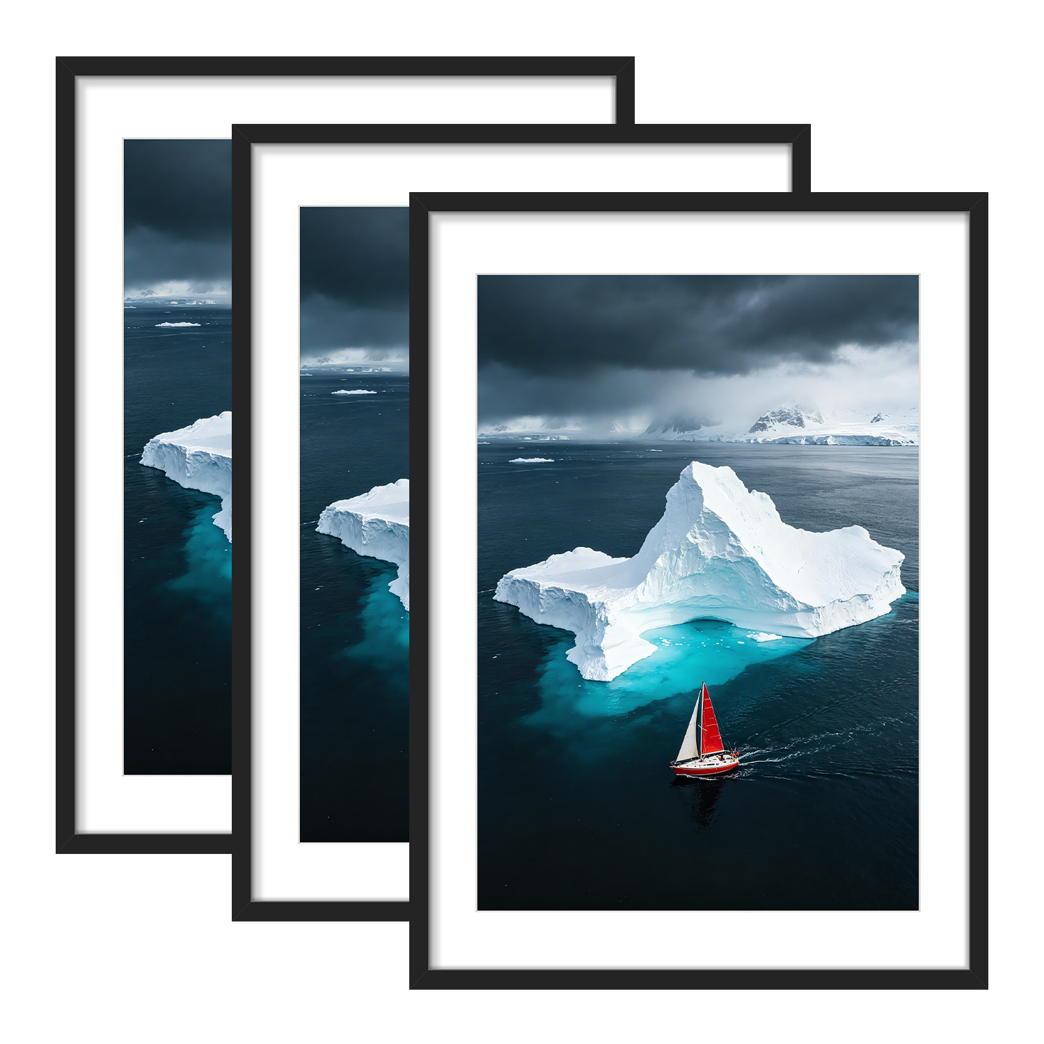 Image of 3-pack 50x70cm Frames, X 70cm Frames, Wall Hanging Photo Frames