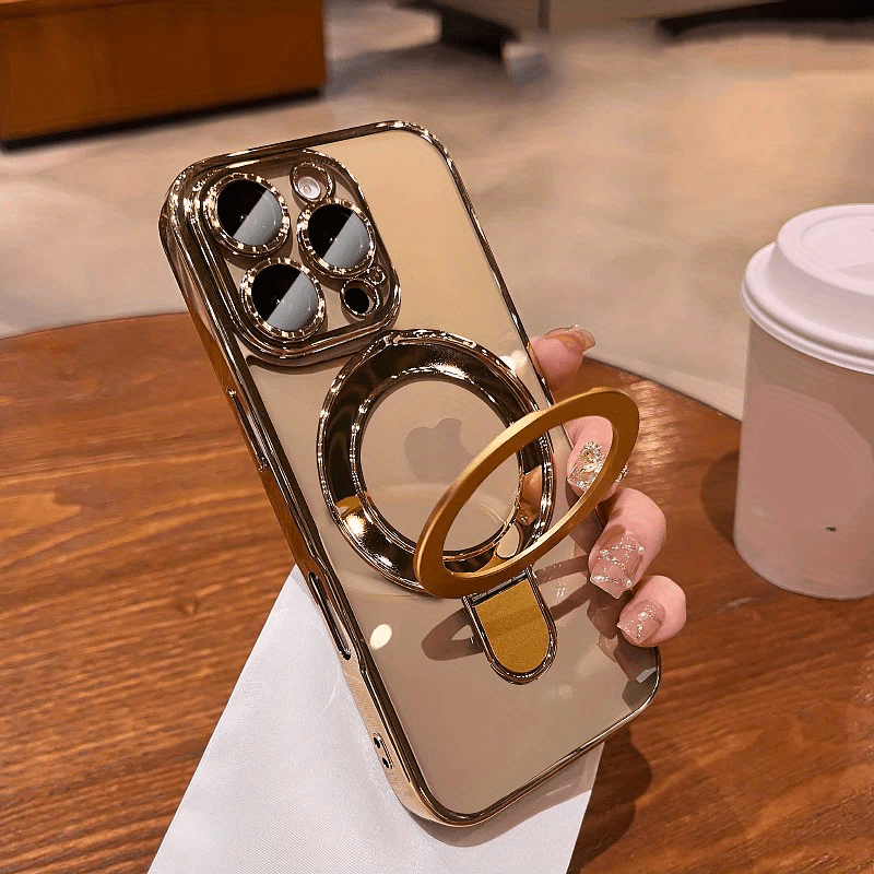 TEMU para teléfono: Carcasa magnética de acrílico transparente para iPhone 11/12/13/14/15/16/17 Pro Air - Compatible con carga inalámbrica, cubierta