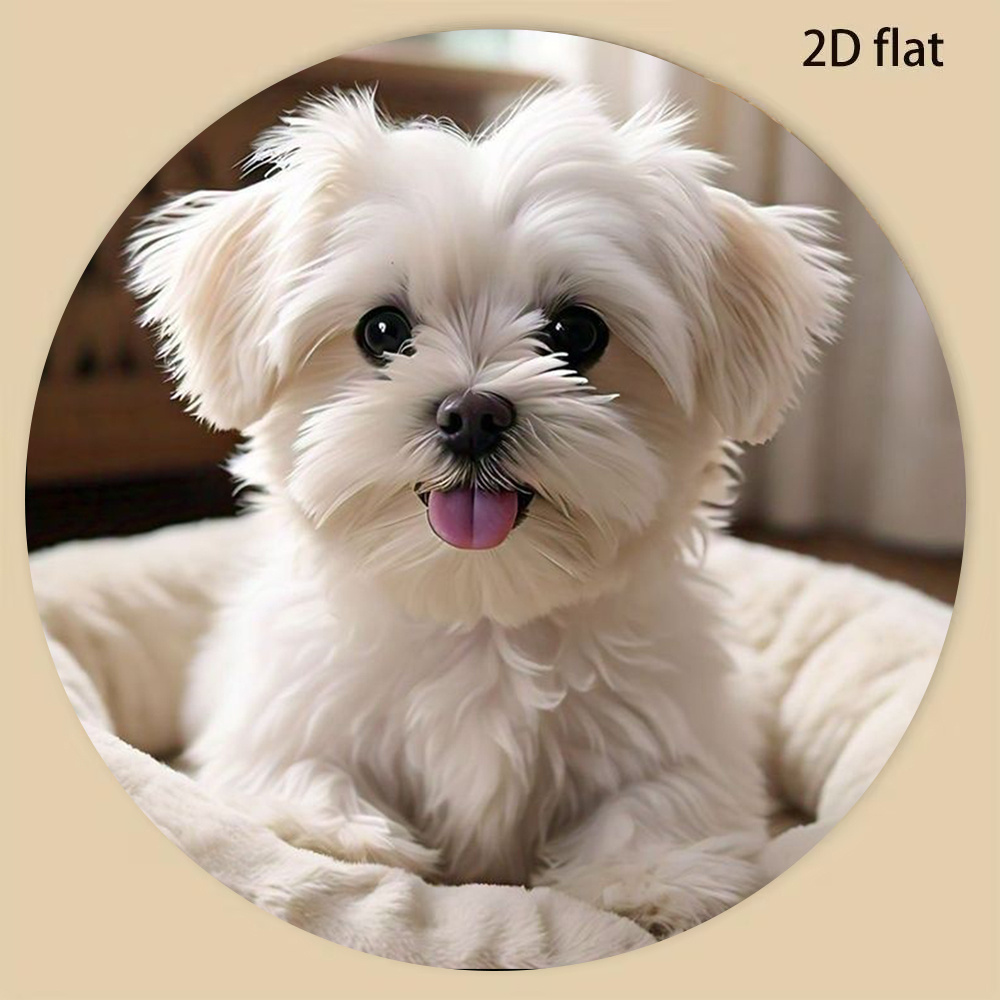 TEMU Cute Mini Maltese Dog Refrigerator Magnet Stereo Simulation Puppy Magnetic Sticker Home Decoration Magnetic Office Message Board Animal Fridge