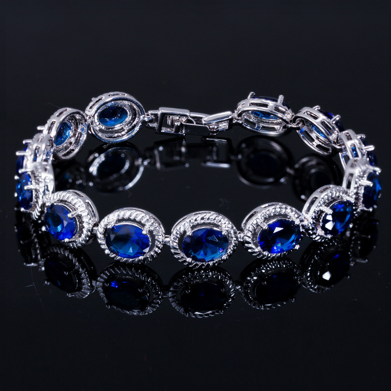 Image of 925 Sterling Silvery Fashionable And Luxurious 5a Cubic Zirconia Luxurious Women's Gift Box