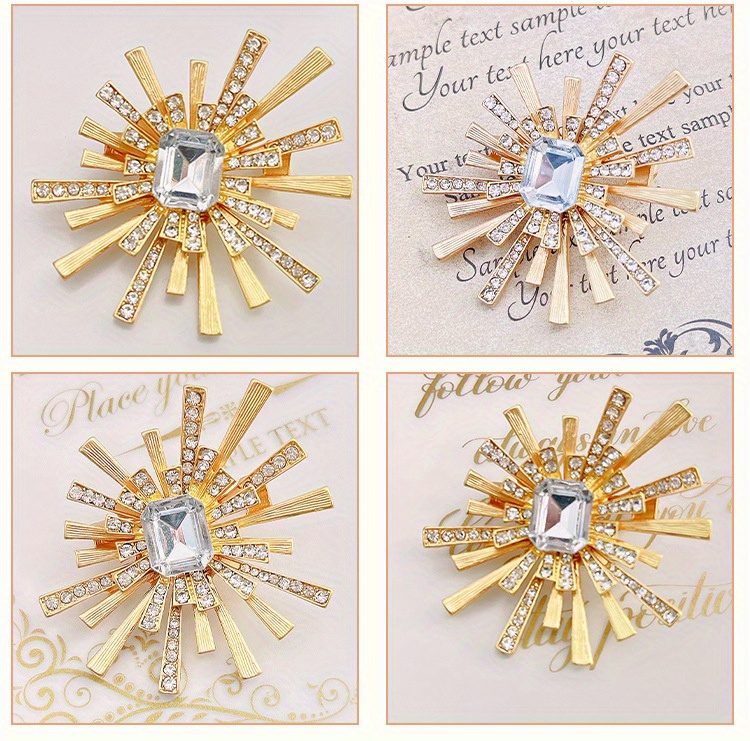   ayollar va erkaklar uchun nafis quyosh gullari brosh pin yangi, bezatilgan noaniq shakldagi zargarlik buyumlari detallar 0