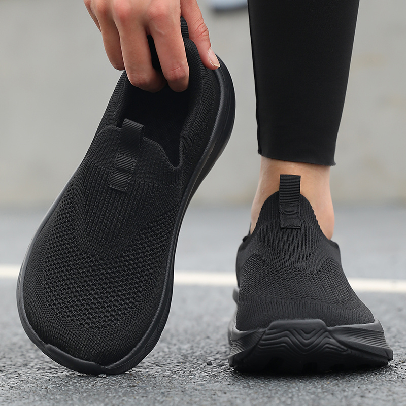 TEMU Easy Women's Thickened Wide Toe Outdoor Shoes, Thick Sole Lace-free Ankle Boots, Mesh Comfortable Breathable Casual Shoes, Suitable For Indoor
