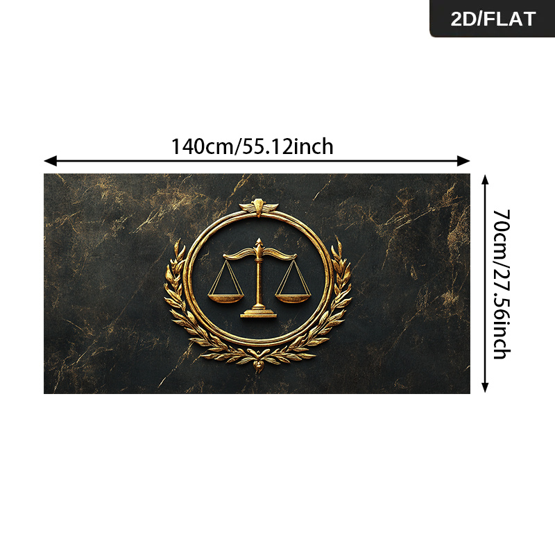 TEMU 2d Flat, 2d Flat 1pc 27.56*55.12in/70cm*140cm Modern Abstract Frameless Golden Emblem Print Art Wall Art Canvas Painting Art For Living Room
