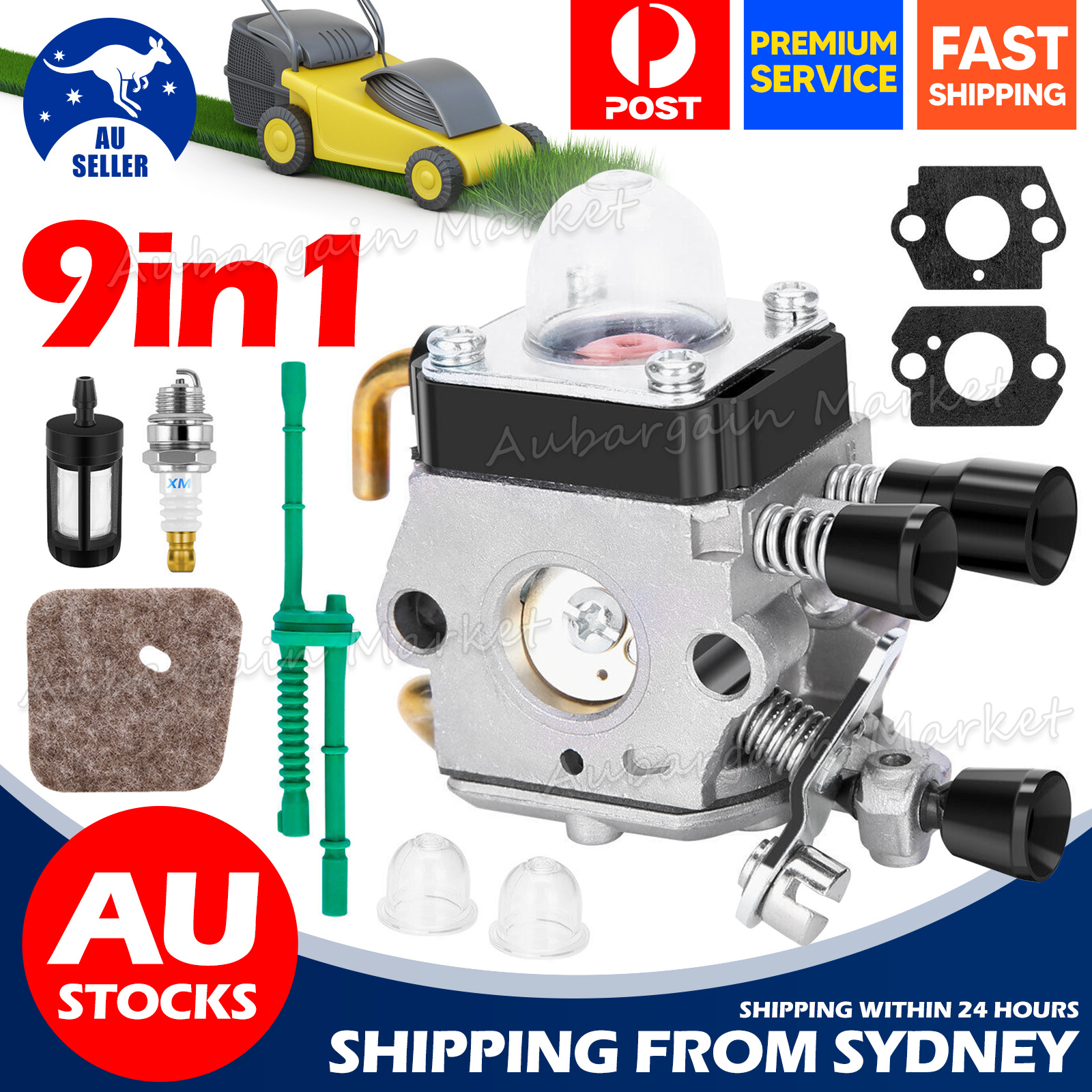 TEMU Carburetor Carb Air Fuel Filter Set For Stihl Fs38 Fs45 Fs46 Fs55 Fs85 Km55 | Metal, Oblong Shape, Aubargain