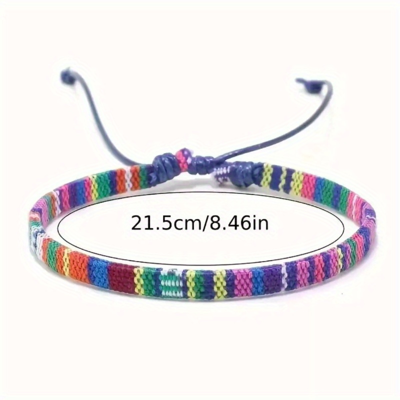 12X Bohemian Woven Friendship Bracelets Adjustable
