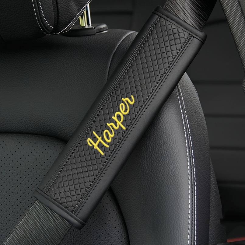 Custom Embroidered 1pc Car Seat Belt Cover Shoulder Pad, Enhancing Safety