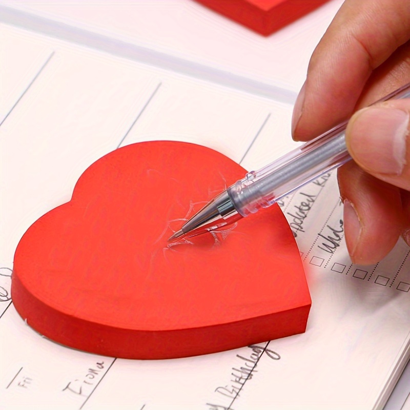 

-pack Large Red Heart-shaped Notes, Cute Valentine's Day Memo Message Pads