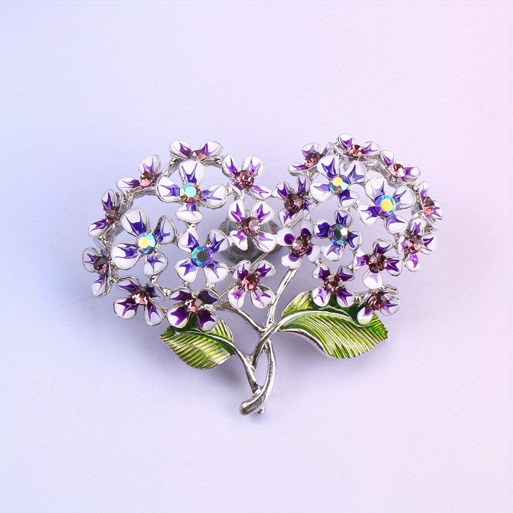 Image of 1pc Delicate Rhinestone Flower Brooch Popular Temperament Women's Dress Party Additions Jewelry Gift Pines