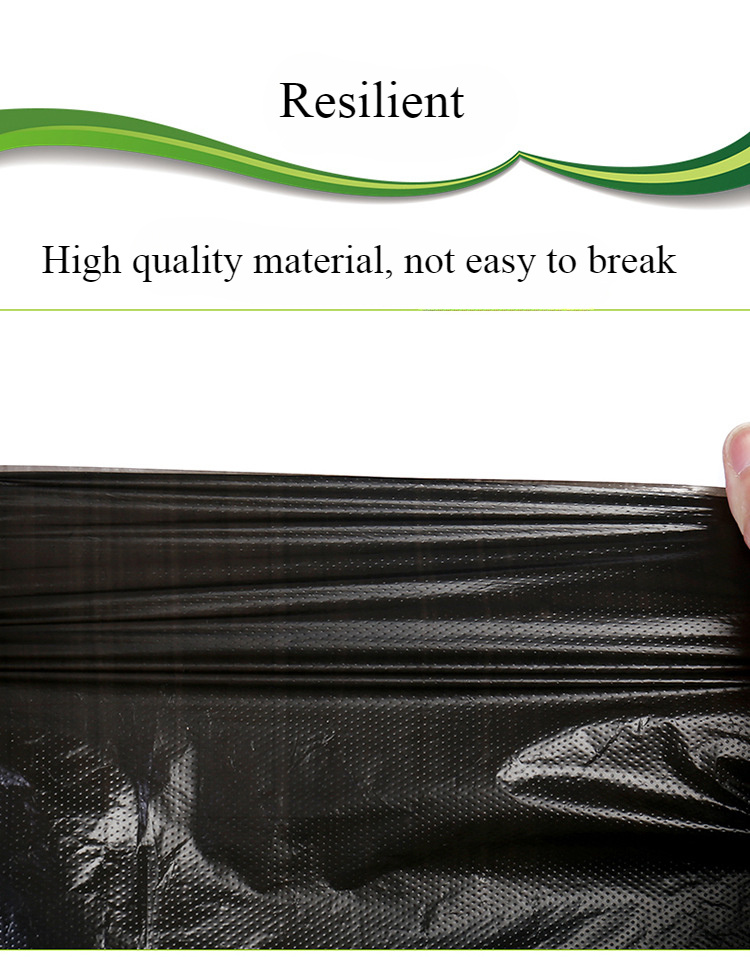 black large garbage bag thick flat mouth plastic bag property hotel courtyard home garden garbage bag details 4