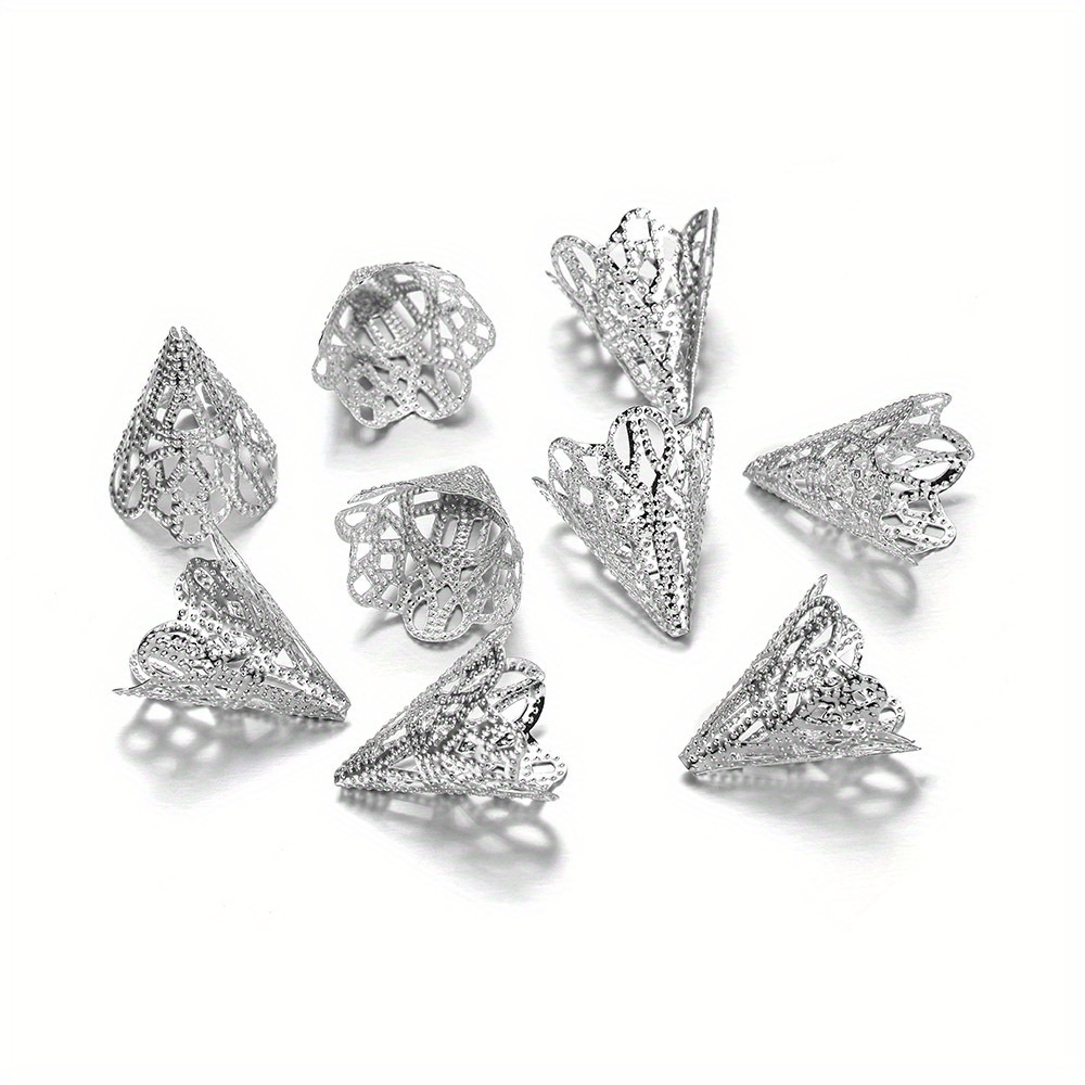 TEMU 30pcs/Pack 20X17Mm Perles Cap Anciens Breloques Pendentif de Fleur pour la Fabrication de Bijoux, Perles pour Boucles d'Oreilles
