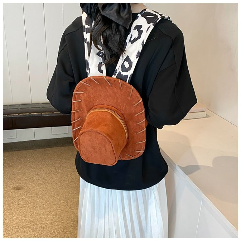 TEMU 1pc Hat Appearance, Casual Backpack, Creative And Interesting Design, Women's Backpack With High Return Rate For
