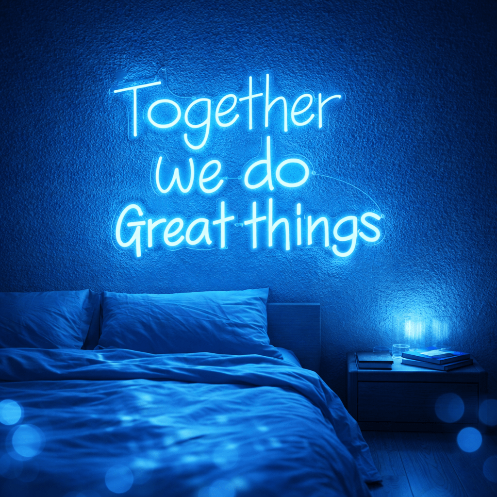 Custom 3-Lines Neon Sign, Inspirational Wall Art Decor