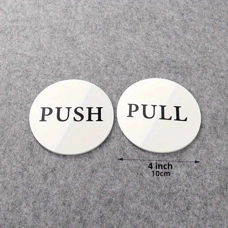 TEMU 2D 플랫 아크릴 프린트 무광 블랙/천화 백 도어 간판 PULL/PUSH