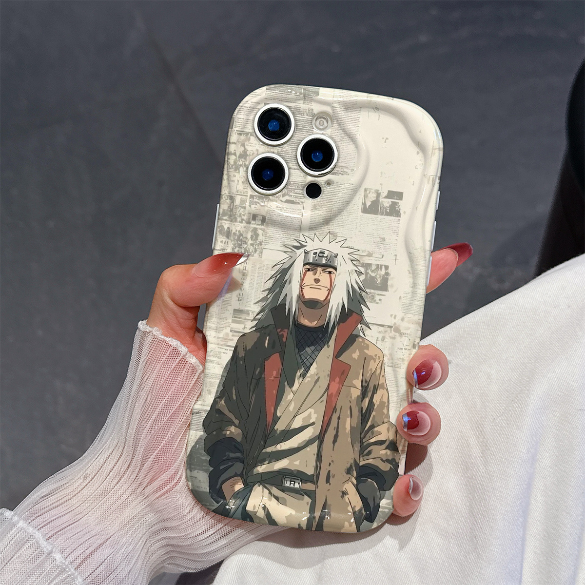 Funda para teléfono: Diseño de Pintura a Tinta, Estampado en Crema, Carcasa Suave, Compatible con iPhone 17 Pro Max 16 15 Plus 14 13 12 11 XR XS Max, Cubierta Protectora Anticaídas