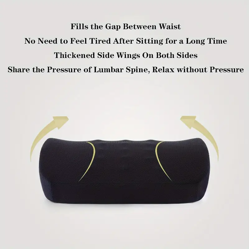 ergonomic lumbar support pillow with posture back cushion for office chair car seat gaming desk with adjustable strap lightweight portable for or gray lumbar cushion home seating durable construction remote workers Product details 11