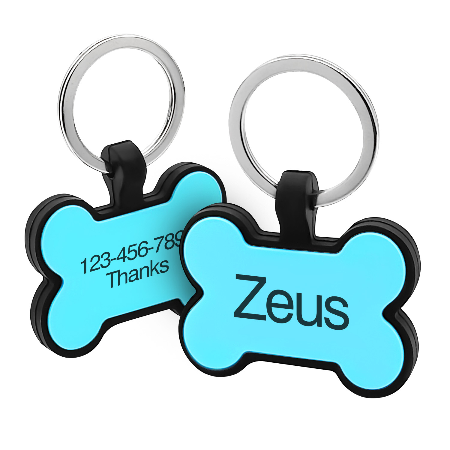 TEMU Plaquettes d'identification personnalisées pour chien, Étiquette d'identification pour animal de compagnie en silicone d'os, Plaque nominative
