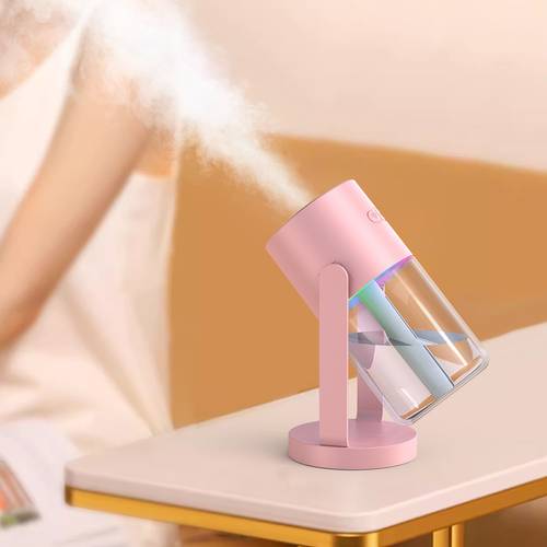 TNSLAND Portable USB Humidifier & Aroma Diffuser - 280ml Capacity, 3 Colors (Pink/Blue/Green), Compact Design for Bedroom, Car, Home, Dorm - Evaporative Cool Mist, No Batteries Needed, Humidifier for Home Use, Dorm Room Essentials, Modern Aesthetic, Easy Control Design