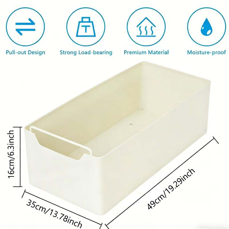Image of 1pc Storage Organizer, Multifunctional Large Storage Holder, Durable Pull-out Type Layered Storage Box, For Kitchen And Bathroom, Kitchen Organizers And Storage, Kitchen Additions