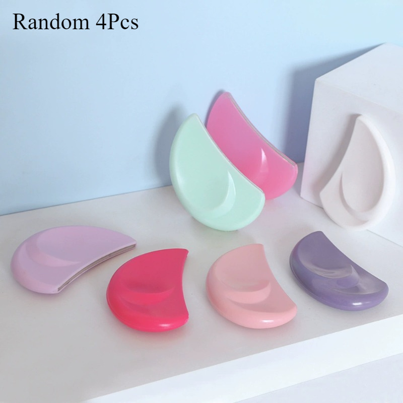 Random 4pcs Professional Nail File Colorful Half Moon Curved Nail Art Nail File Buffer Manicure Pedicure Sanding Nail Art Tools