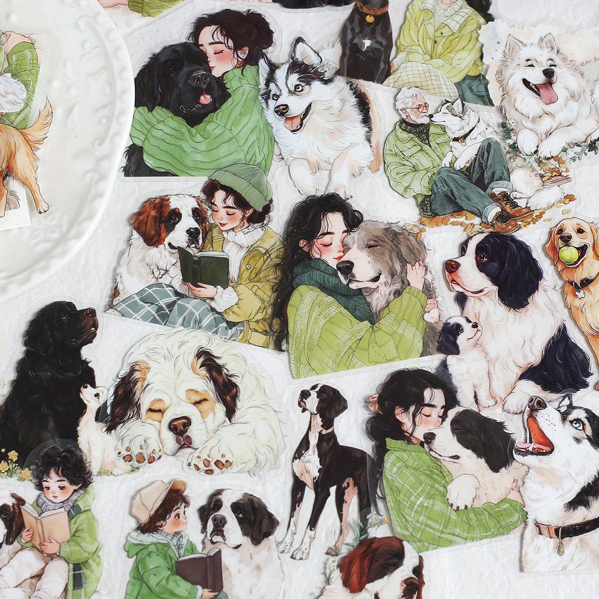 40pcs life stickers book beagle poodle corgi shih Temu Bahrain