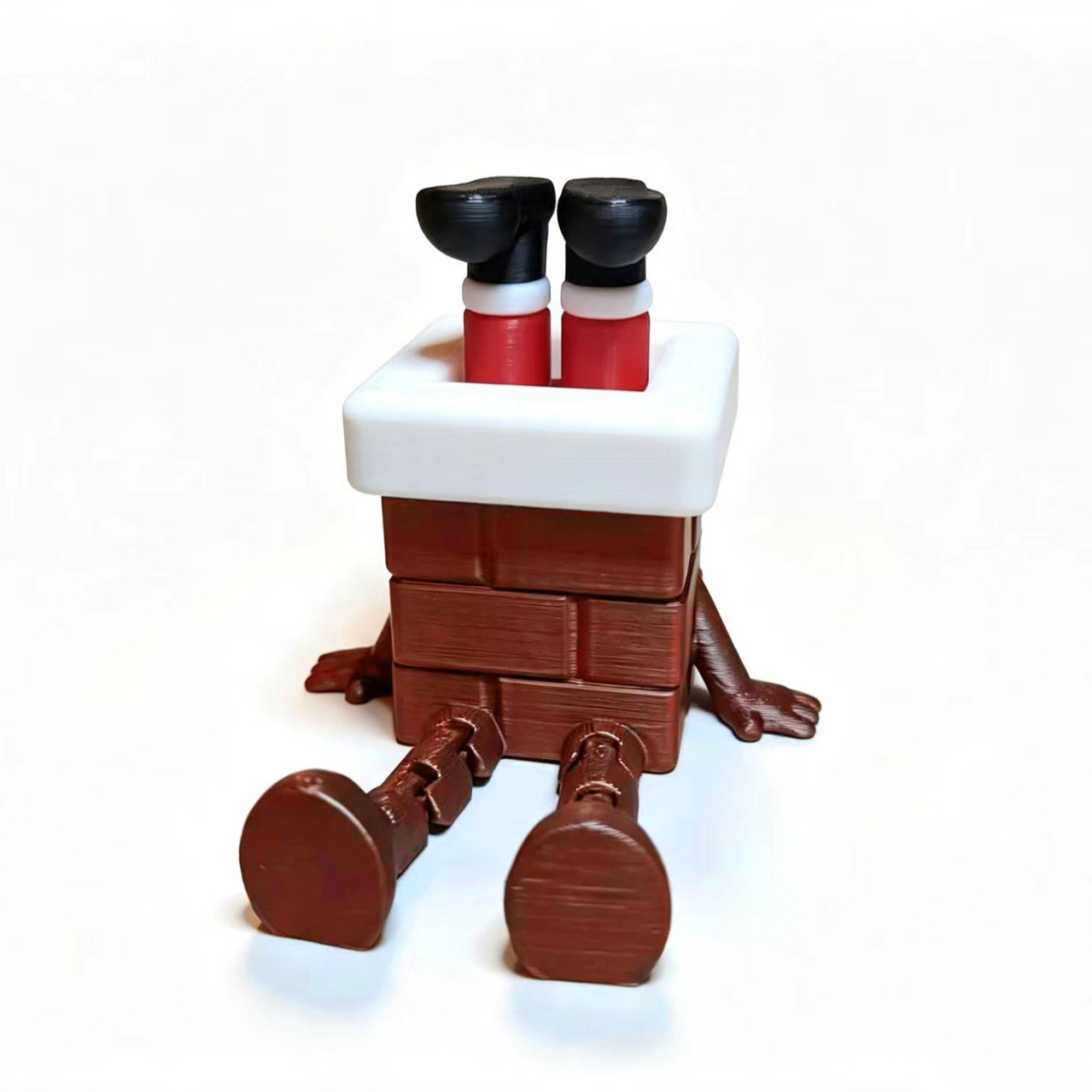 TEMU Retro Miniature Santa Claus Figurine Ornament - Plastic Suitable For Christmas, Hanukkah, Easter & Thanksgiving Decorations, Multi-holiday