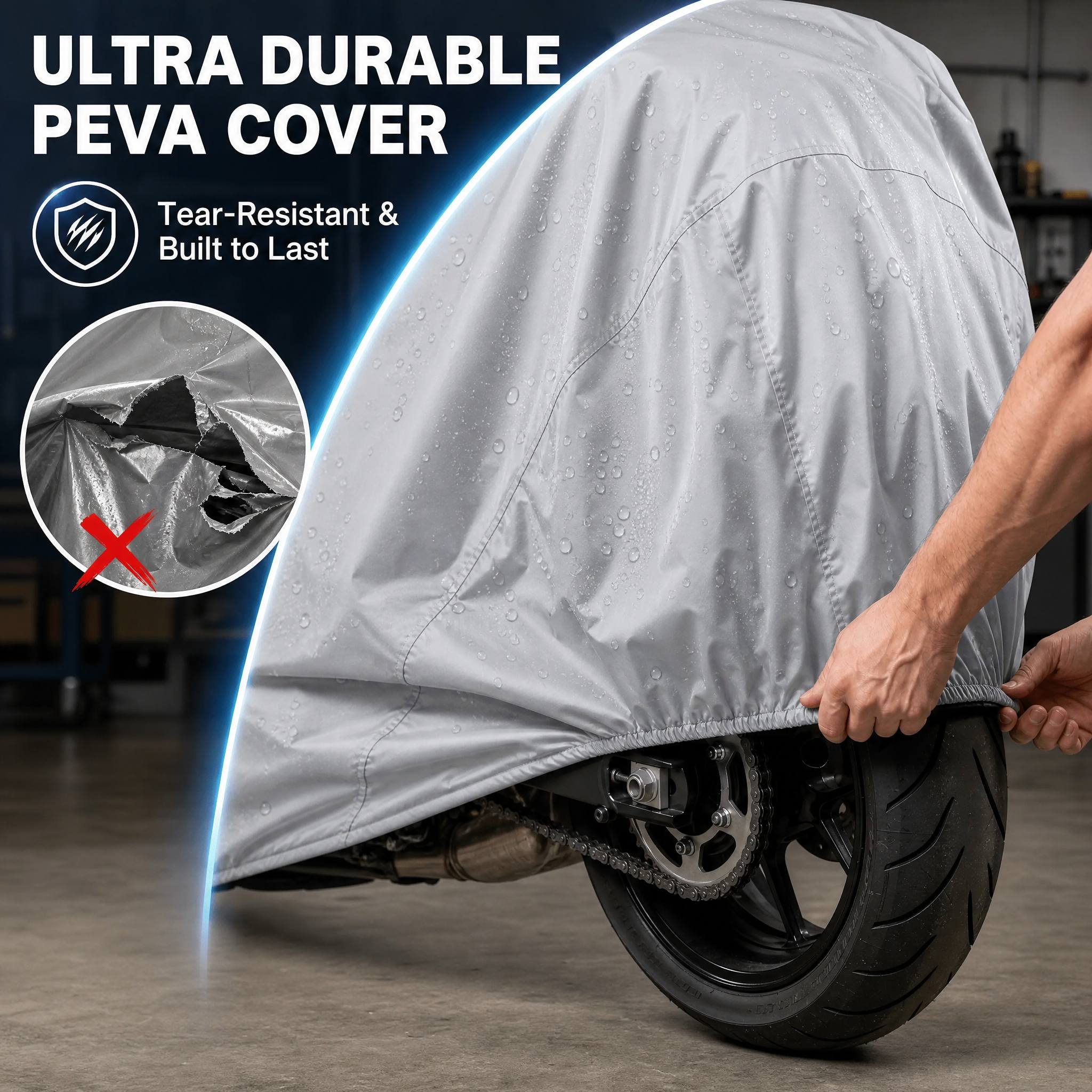 TEMU universal para motocicleta, protector impermeable resistente a los rayos UV y al , antiarañazos contra el polvo, y , cubierta para todas para la