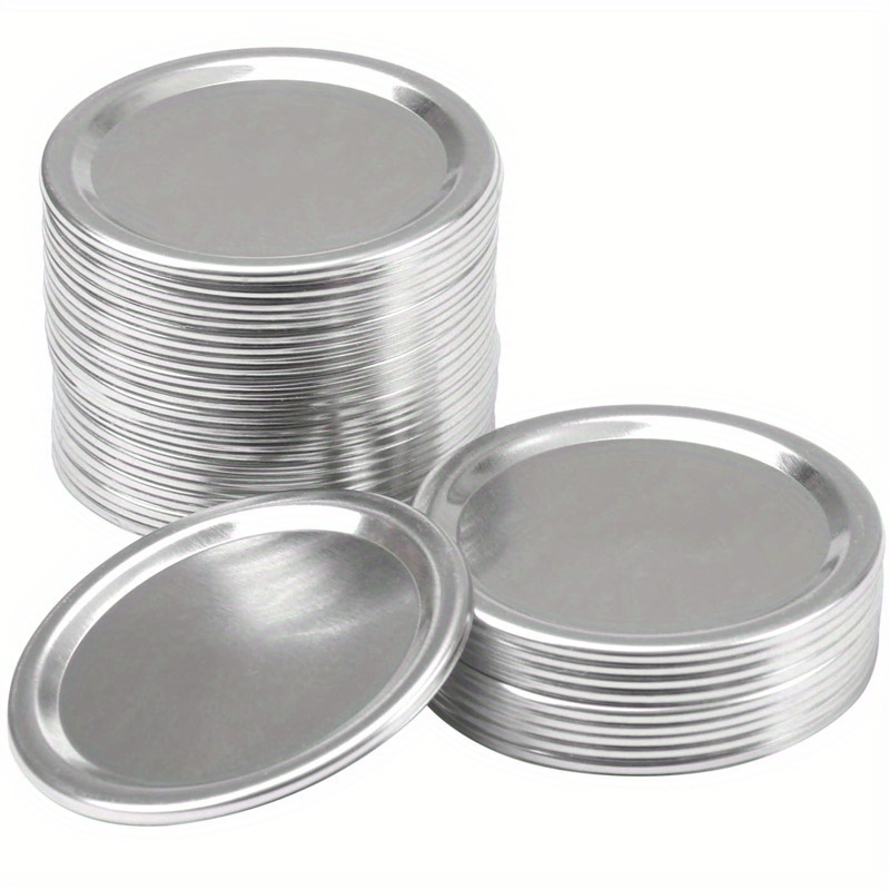 stainless steel mason jar lid 70mm wide mouth 86mm round fit for kitchen dining use split lid details 1