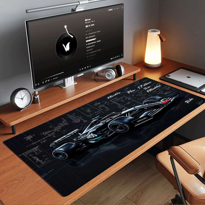 TEMU 1pc Racing Car Blueprint Themed Mouse Pad, Durable Large Desk Mat For Gaming, Office And Home, Great Holiday Gift