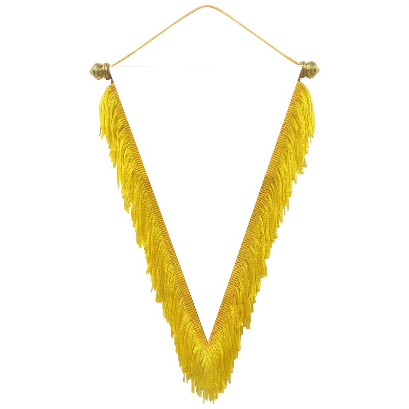 TEMU Custom Triangular Pennant, Personalized Hanging Flag With Tassels, Multiple Colors Custom Polyester Triangle Sports Banner, For Indoor Outdoor