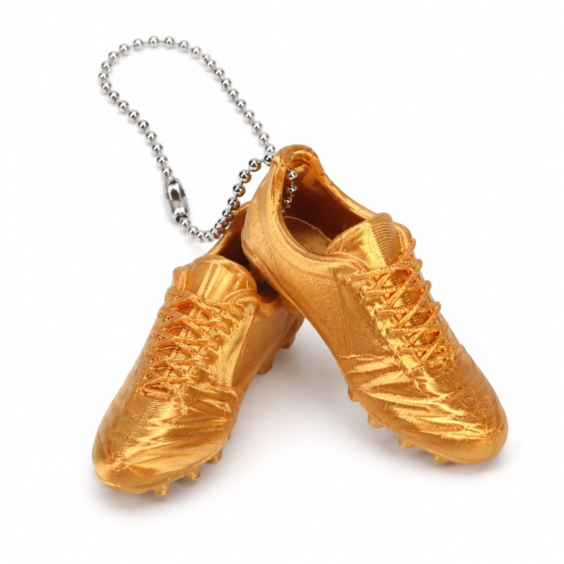 TEMU Portachiavi con scarpetta da calcio stampata in 3D, ciondolo mini tacchetti da calcio dorati, regalo per tifoso di calcio per , auto e