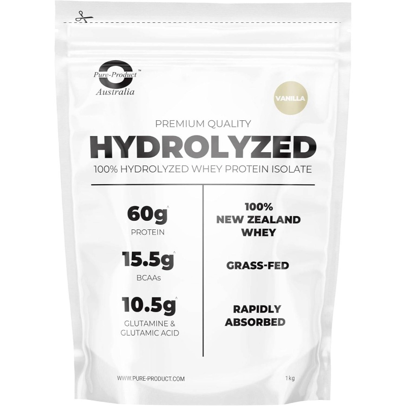 1 kilograms Hydrolyzed Whey Isolate Powder, Vanilla | Hydrolyzed, Rapidly Absorbed, Grass-Fed New Zealand Whey - Image 3