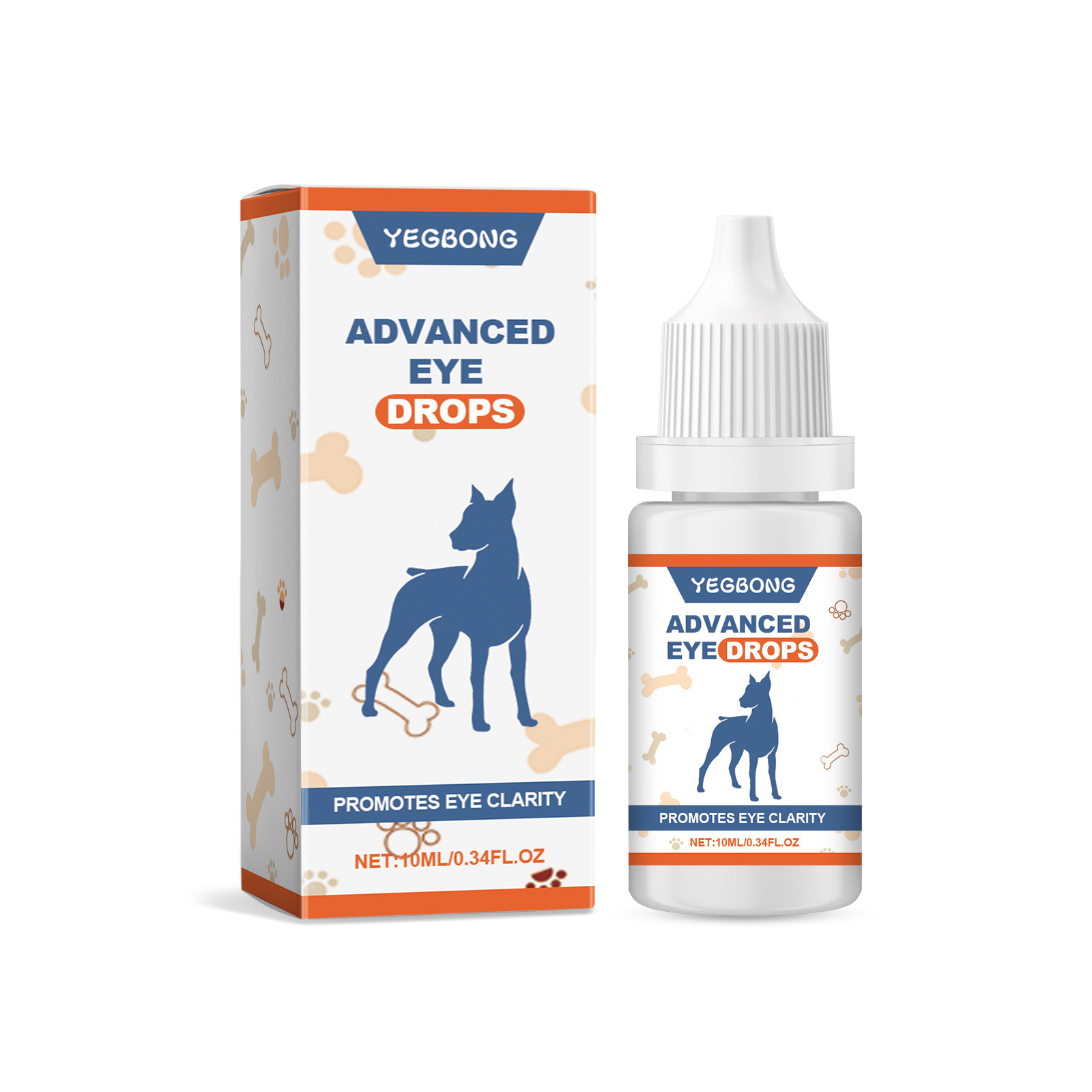 Yegbong Advanced Eye Drops for Dogs, 10ml/0.34fl.oz, Promotes Eye Clarity, Premium Pet Eye Care Solution, Effective Eye Health Support for Canine, High - Quality Dog Eye Drops for Global Pet Owners