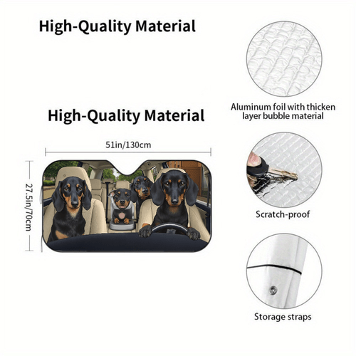 group of dachshunds sitting in the back seat of a car car auto sunshades car sunshade front window sun cover for car auto sunshade for car decor car windshi cars windshield durable visor car gift