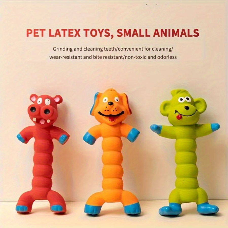 Dog Squeaky Toy, Teddy Bulldog, Teeth Cleaning Chew Toy, Durable and Bite-Resistant Pet Supplies, Self-Entertainment Dog Toy