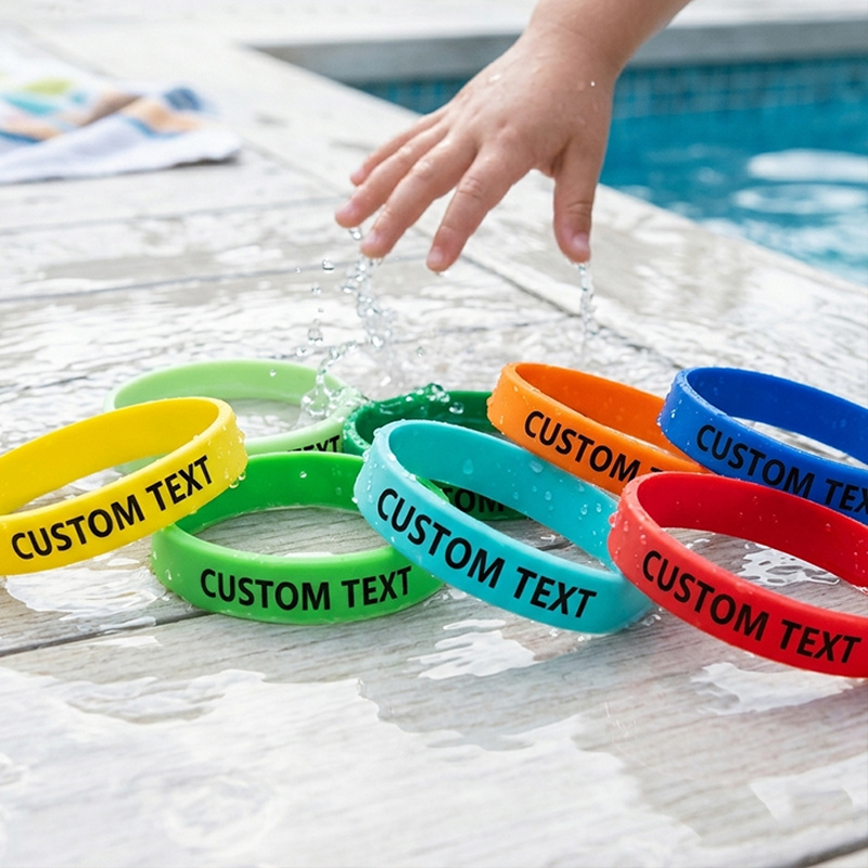 200pcs Custom Silicone Wristbands, Personalizable Text, Unisex Gift