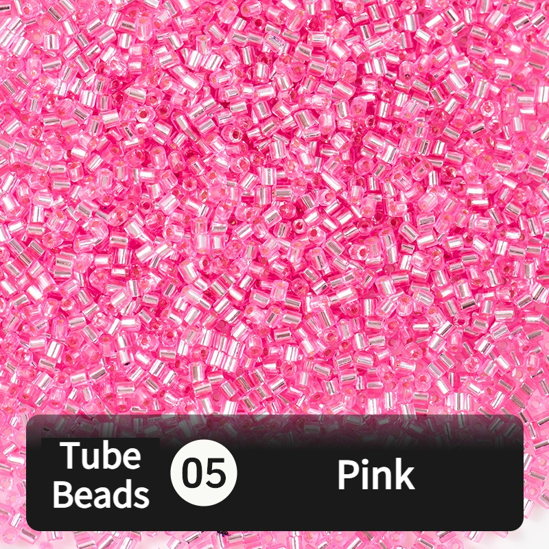 680pcs Hex-Cut Tube Beads for Beading & Jewellery Making
