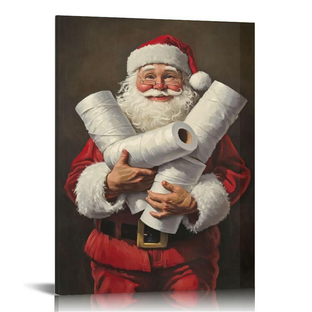 

Art - , Humorous Christmas Decor Holding Rolls, For , Bathroom & Decoration