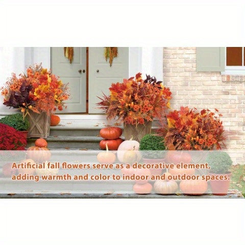 Waipfaru Künstliche Herbstblumen – 12 Bündel UV-beständige Petunien Für Außendekoration, Terrasse & Balkon