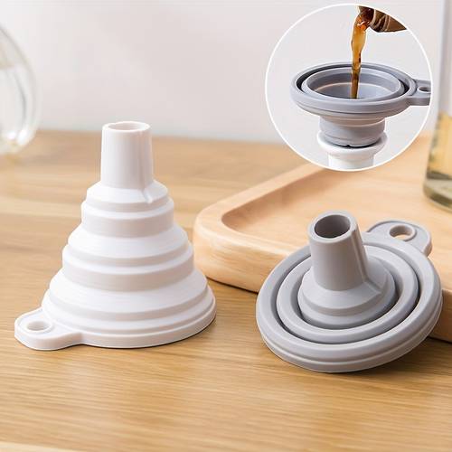 single collapsible silicone funnel a kitchen for easy pouring