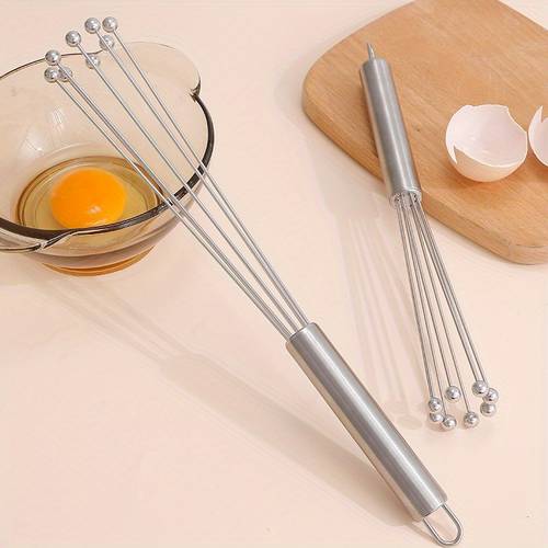 stainless steel ball whisk manual mixer frother multi functional baking tool