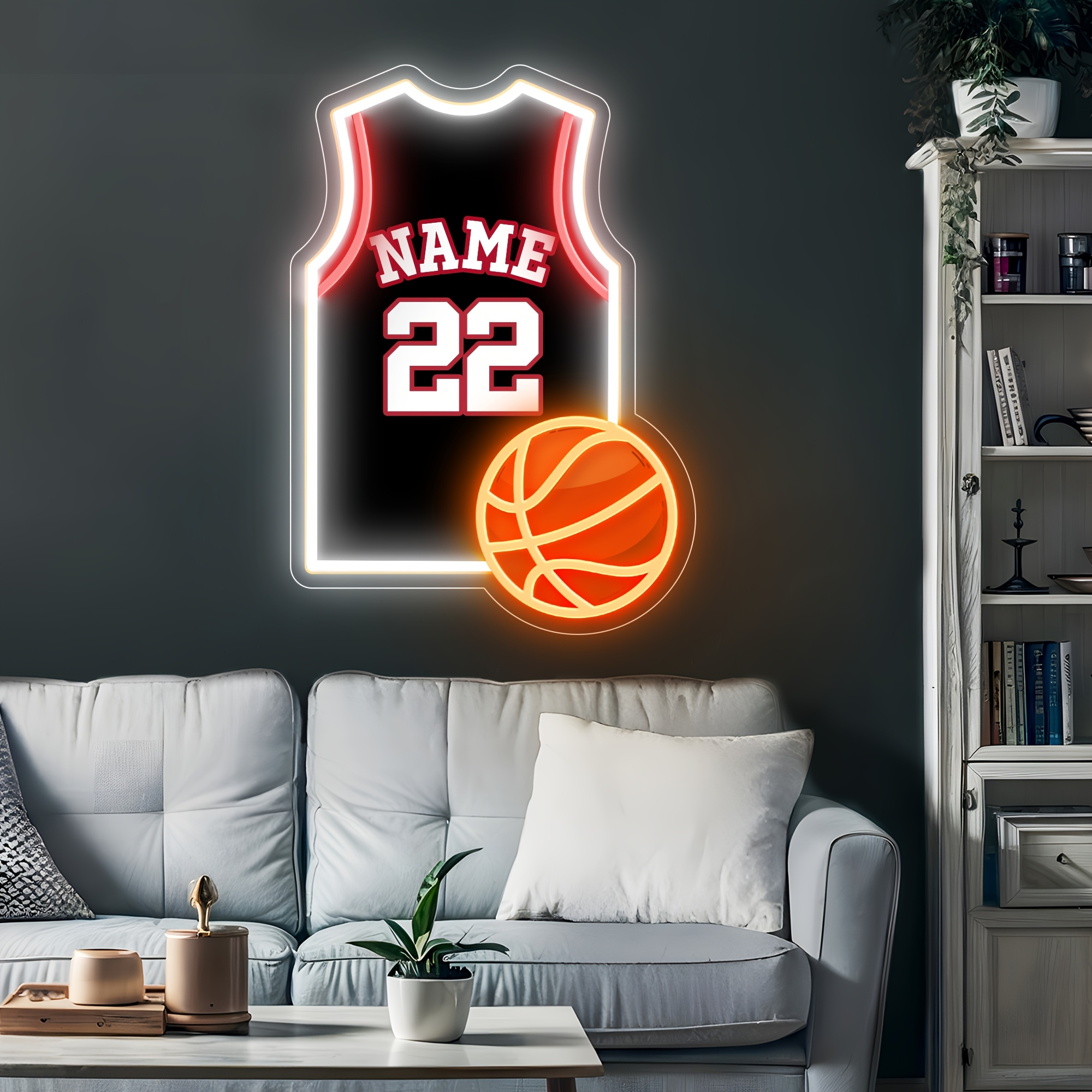 Basketball Shooting Neon Sign / Home Decor outlet / Birthday Gift / Wall Decor Light / personalized design / personalized gift / gameroom decor